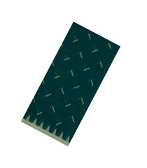 Dark Green Handloom Bengal Cotton Saree With Chevron Buttas-BG1582