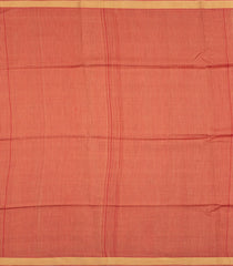 Red Woven Tussar Silk Saree With Chevron Motifs-TU3557