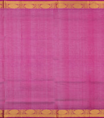 Green Handloom Silk Cotton Saree With Contrast Zari Border-SC4638