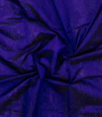 Blue Handloom Silk Cotton Saree With Contrast Zari Border-SC4630