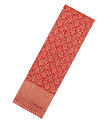 Red Woven Mysore Silk Saree With Floral Motifs-MS3511