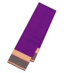 Purple Kanchipuram Silk Saree With Zari Border-KA14938