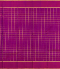 Purple Handloom Kanchipuram Silk Saree With Checks & Buttas-KA15307