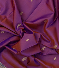 Purple Handloom Kanchipuram Silk Saree With Buttas-KA15135