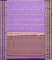Lavender Woven Pure Silk Saree With Zari Buttas & Contrast Border-EC2623