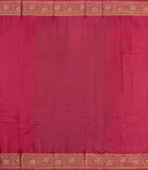 Crimson Woven Tussar Silk Saree With Floral Buttas-TU3591