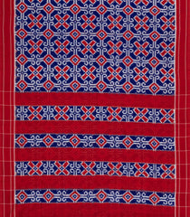 Blue Handwoven Orissa Cotton Saree With Tie & Dye Motifs-OR0891