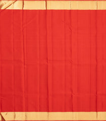 Red Handloom Kanchipuram Silk Saree With Zari Stripes & Buttas-KA16805