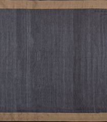 Black Handloom Maheswari Silk Cotton Saree With Triangle Buttas-SC4964