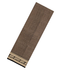Dark Grey Woven Chirala Cotton Saree With Elephant Border-CR1427