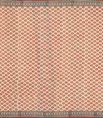 Rust Printed Jaipur Cotton Saree With Contrast Border-JC1831
