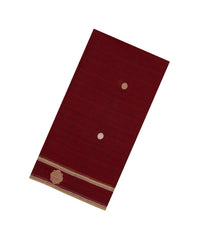 Crimson Handloom Bengal Cotton Saree With Floral Buttas-BG1724