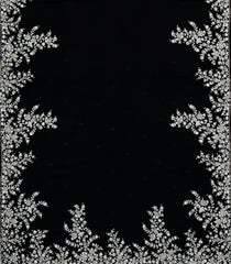 Black Woven Synthetic Blended Saree With Embroidered Border-EN1982