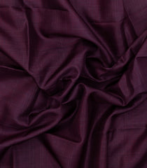 Burgundy Woven Tussar Silk Saree With Checks-TU3295
