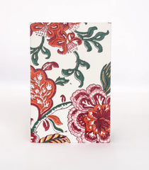 White 9 X 6 Inch Bagru Dabu Block Printed 96 Page Handmade Notebook-ACS1008