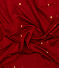 Maroon Handloom Maheswari Silk Cotton Saree With Floral Buttas & Zari Border-SC4844