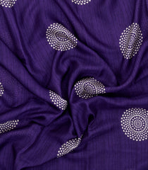 Violet Printed Synthetic Dola Silk Saree With Zari Border-SY0412