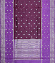 Burgundy Woven Banarasi Poona Silk Saree With Checks & Buttas-BP1016