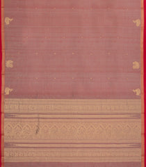 Dusty Pink Handloom Kanchi Cotton Saree With Annam Motifs-KC1678