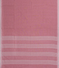 Dusty Peach Woven Linen Saree With Contrast Selvage & Pallu-LI0696