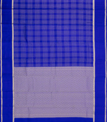 Blue Woven Pure Silk Saree With Zari Checks-EC2607