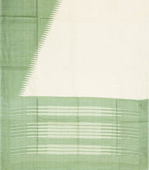 Green Woven Tussar Silk Saree With Rising Border-TU3500