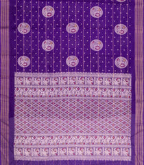 Dark Purple Printed Synthetic Dola Silk Saree With Zari Stripes & Border Motifs-SY0337
