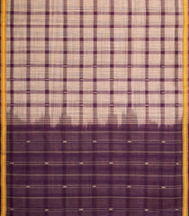 Purple Woven Kadappa Cotton Saree With Checks-KN0732