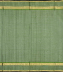Leaf Green Handloom Silk Cotton Saree With Zari Checks-SC4796