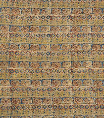 Cyan Woven Chirala Cotton Saree With Printed Blouse-CR1525
