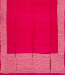 Magenta Handloom Banarasi Silk Saree With Striped Border-BE1700