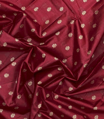 Maroon Woven Tussar Silk Saree With Floral Buttas-TU3404