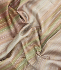 Multi Colour Printed Synthetic Dupion Saree With Stripes & Contrast Border-BL6055