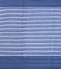 Light Blue Woven Bengal Cotton Saree With Diamond Strpies-BG1713