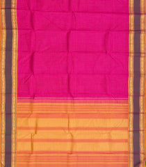 Hot Pink Handloom Kanchipuram Silk Saree With Zari Checks-KA12908