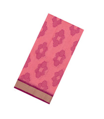 Peach Woven Art Dupion Saree With Printed Tie & Dye Motifs & Contrast Border-BL4980