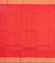 Red Handloom Kanchipuram Silk Saree With Annam Buttas-KA15691