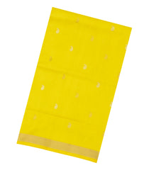 Lemon Yellow Handloom Uppada Silk Saree With Meena Buttas-UP0433
