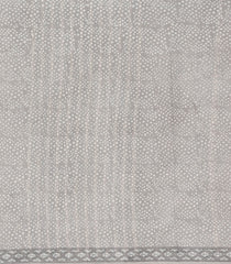 Grey Printed Jaipur Cotton Saree With Border-JC1832