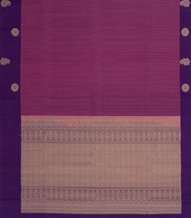 Magenta Handloom Soft Silk Saree With Stripes & Contrast Border-SO4425