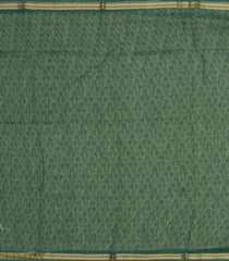 Dark Green Woven Tussar Silk Saree With Printed Floral Motifs-TU2924