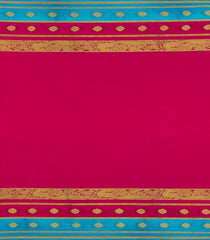Dusty Pink Woven Mysore Silk Saree With Contrast Double Border-MS3239
