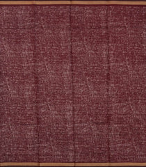 Maroon Printed Blended Chanderi Cotton Saree With Zari Border-BL5772