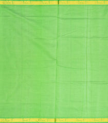 Orange Handloom Silk Cotton Saree With Stripes & Contrast Border-SC3706