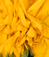 Yellow Handloom Korvai Kanchipuram Silk Saree With Raindrop Buttas - KA14625