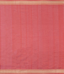 Red Handloom Silk Cotton Saree With Zari Buttas-SC4553