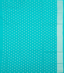 Turquoise Woven Blended Aura Saree With Zari Buttas & Zari Border-BL5808