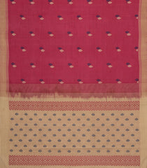 Pink Woven Rasipuram Cotton Sari With Buttas-RA2610