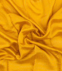 Mustard Woven Raw silk Saree With Stripes & Contrast Border-KS1139