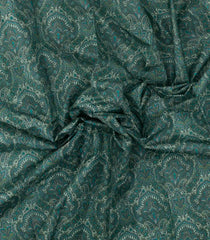 Shadow Green Printed Silk Saree With Floral Motifs-PS0686